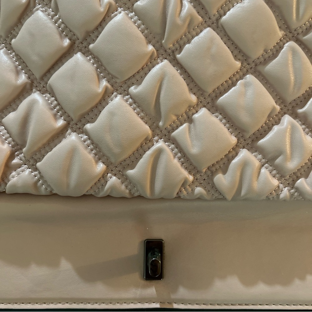 Gilda Paris Quilted Waffle Handbag Blush Pink Purse Studded Bag NWT - Picture 9 of 11